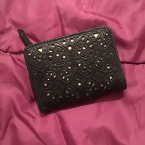 NWOT - Fossil leather mini wallet - black